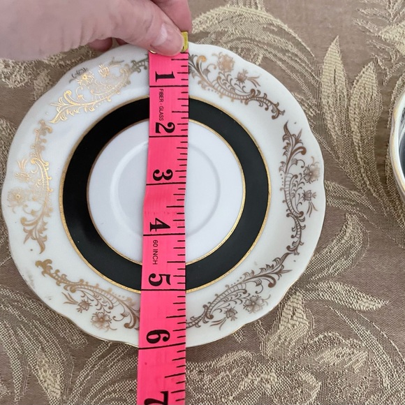 Royal Stafford Black & Gold Teacup & Saucer - Picture 14 of 14